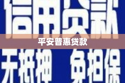 宜黄平安普惠贷款