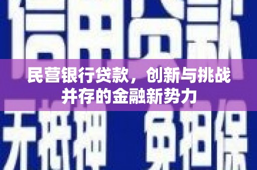 宜黄民营银行贷款，创新与挑战并存的金融新势力