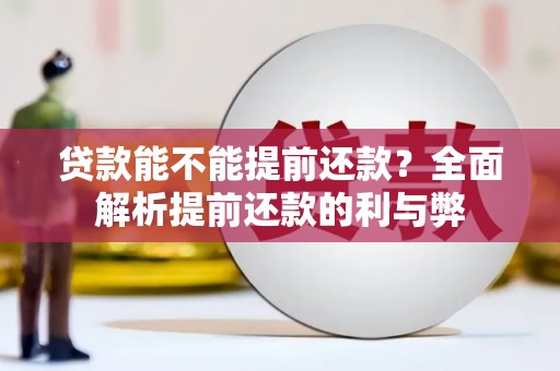 宜黄贷款能不能提前还款？全面解析提前还款的利与弊