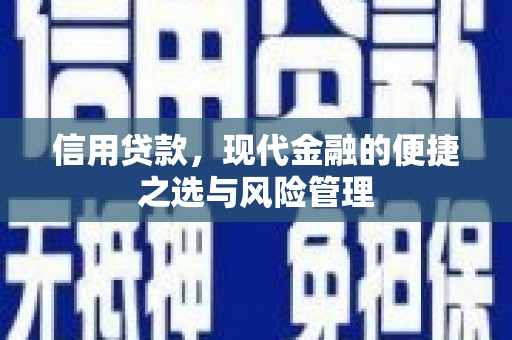 宜黄信用贷款，现代金融的便捷之选与风险管理