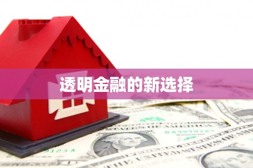 宜黄透明金融的新选择
