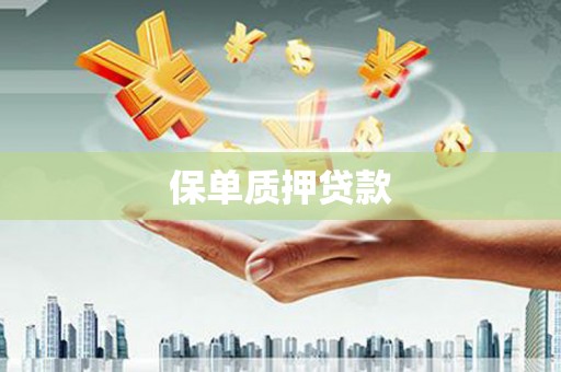 宜黄保单质押贷款