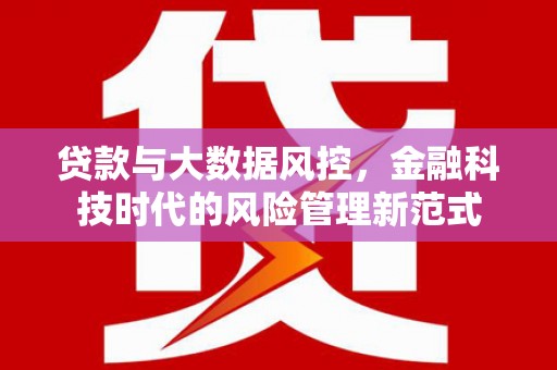 宜黄贷款与大数据风控，金融科技时代的风险管理新范式