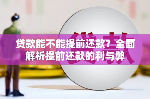 宜黄贷款能不能提前还款？全面解析提前还款的利与弊