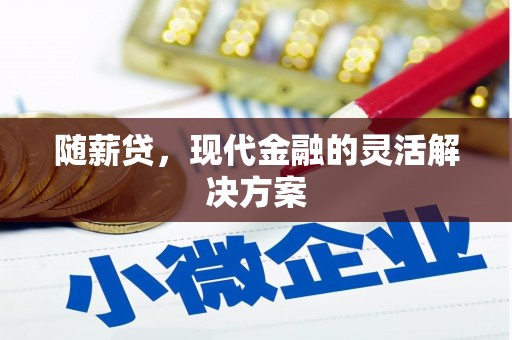 宜黄随薪贷，现代金融的灵活解决方案