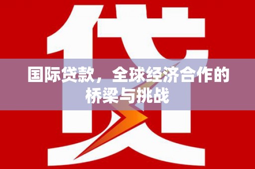 宜黄国际贷款，全球经济合作的桥梁与挑战
