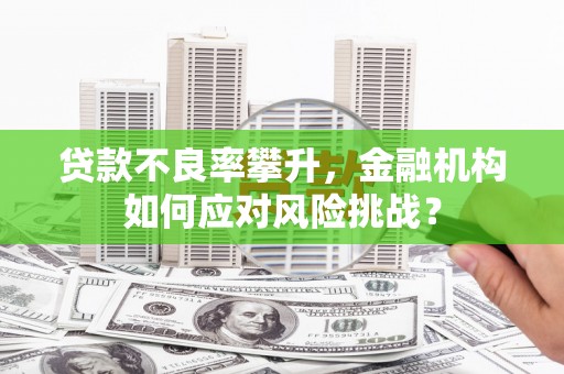 宜黄贷款不良率攀升，金融机构如何应对风险挑战？