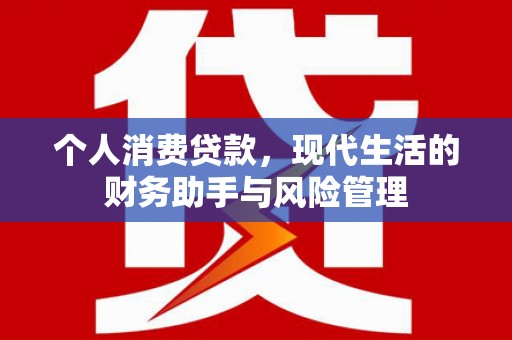宜黄个人消费贷款，现代生活的财务助手与风险管理