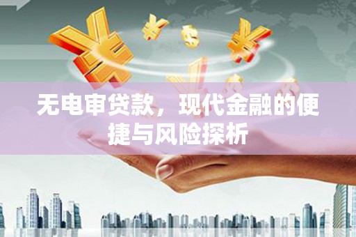 宜黄无电审贷款，现代金融的便捷与风险探析
