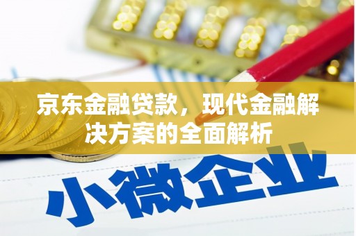 宜黄京东金融贷款，现代金融解决方案的全面解析