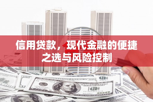 宜黄信用贷款，现代金融的便捷之选与风险控制