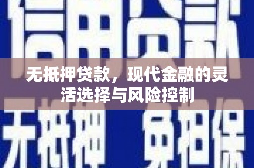 宜黄无抵押贷款，现代金融的灵活选择与风险控制