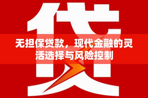 宜黄无担保贷款，现代金融的灵活选择与风险控制