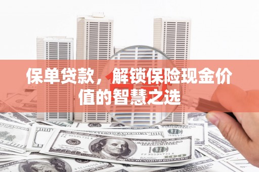 宜黄保单贷款，解锁保险现金价值的智慧之选