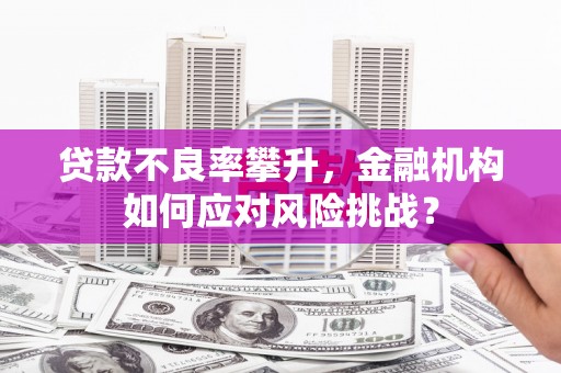 宜黄贷款不良率攀升，金融机构如何应对风险挑战？