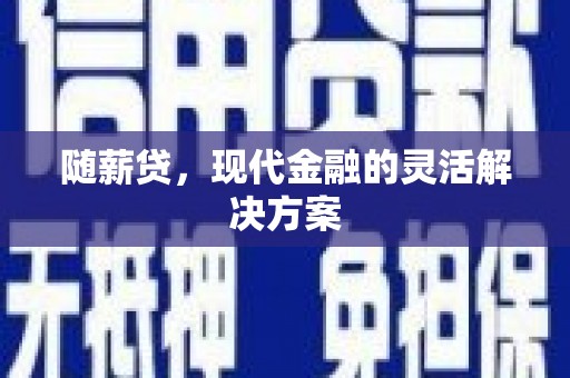 宜黄随薪贷，现代金融的灵活解决方案
