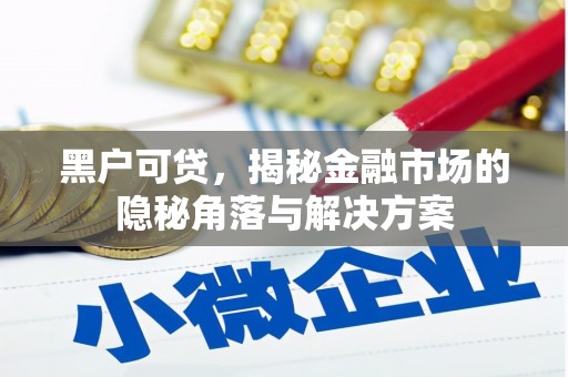 宜黄黑户可贷，揭秘金融市场的隐秘角落与解决方案