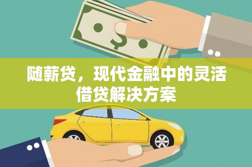 宜黄随薪贷，现代金融中的灵活借贷解决方案