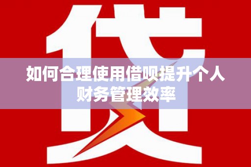 宜黄如何合理使用借呗提升个人财务管理效率