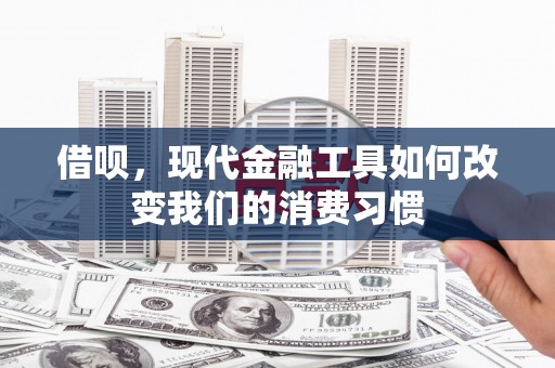 宜黄借呗，现代金融工具如何改变我们的消费习惯