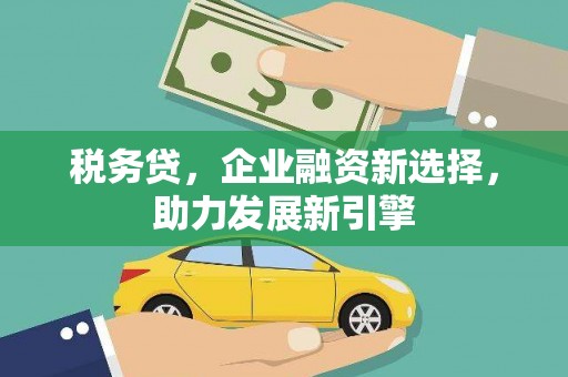 宜黄税务贷，企业融资新选择，助力发展新引擎