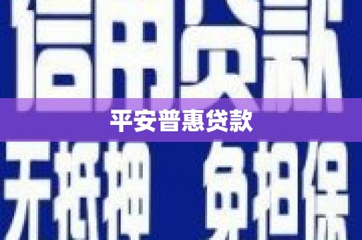宜黄平安普惠贷款