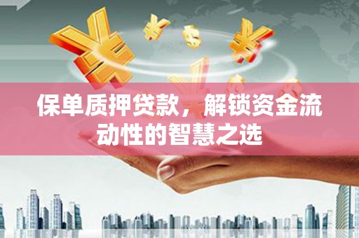 宜黄保单质押贷款，解锁资金流动性的智慧之选