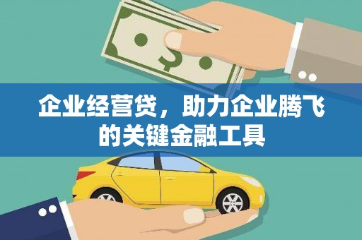 宜黄企业经营贷，助力企业腾飞的关键金融工具