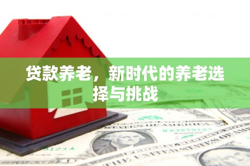 宜黄贷款养老，新时代的养老选择与挑战