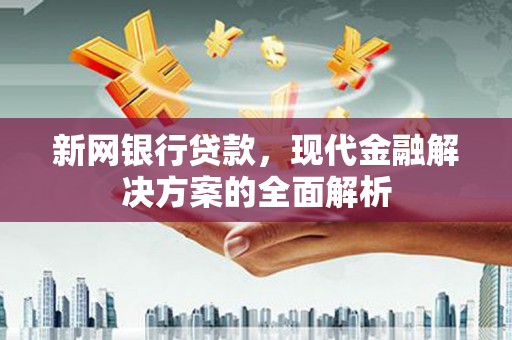 宜黄新网银行贷款，现代金融解决方案的全面解析
