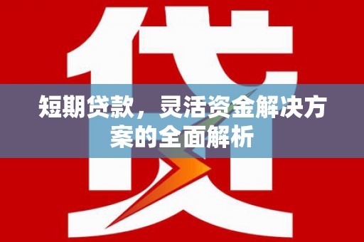 宜黄短期贷款，灵活资金解决方案的全面解析
