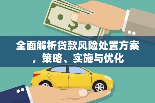 宜黄全面解析贷款风险处置方案，策略、实施与优化