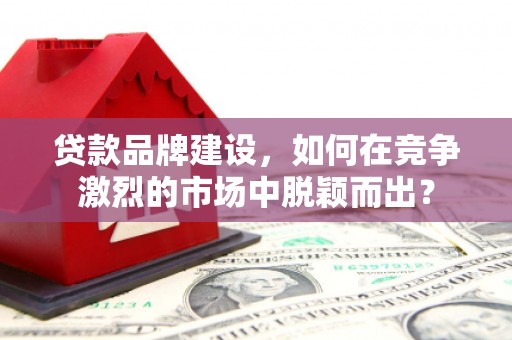 宜黄贷款品牌建设，如何在竞争激烈的市场中脱颖而出？