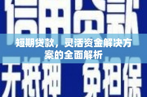 宜黄短期贷款，灵活资金解决方案的全面解析