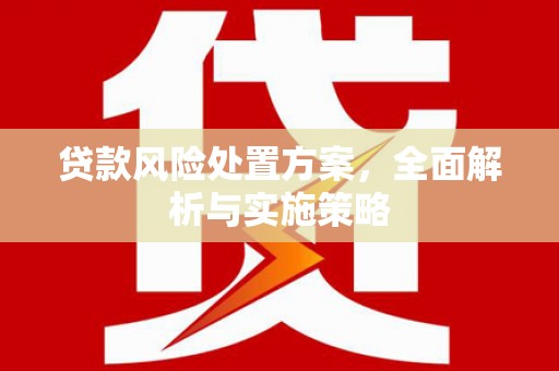 宜黄贷款风险处置方案，全面解析与实施策略